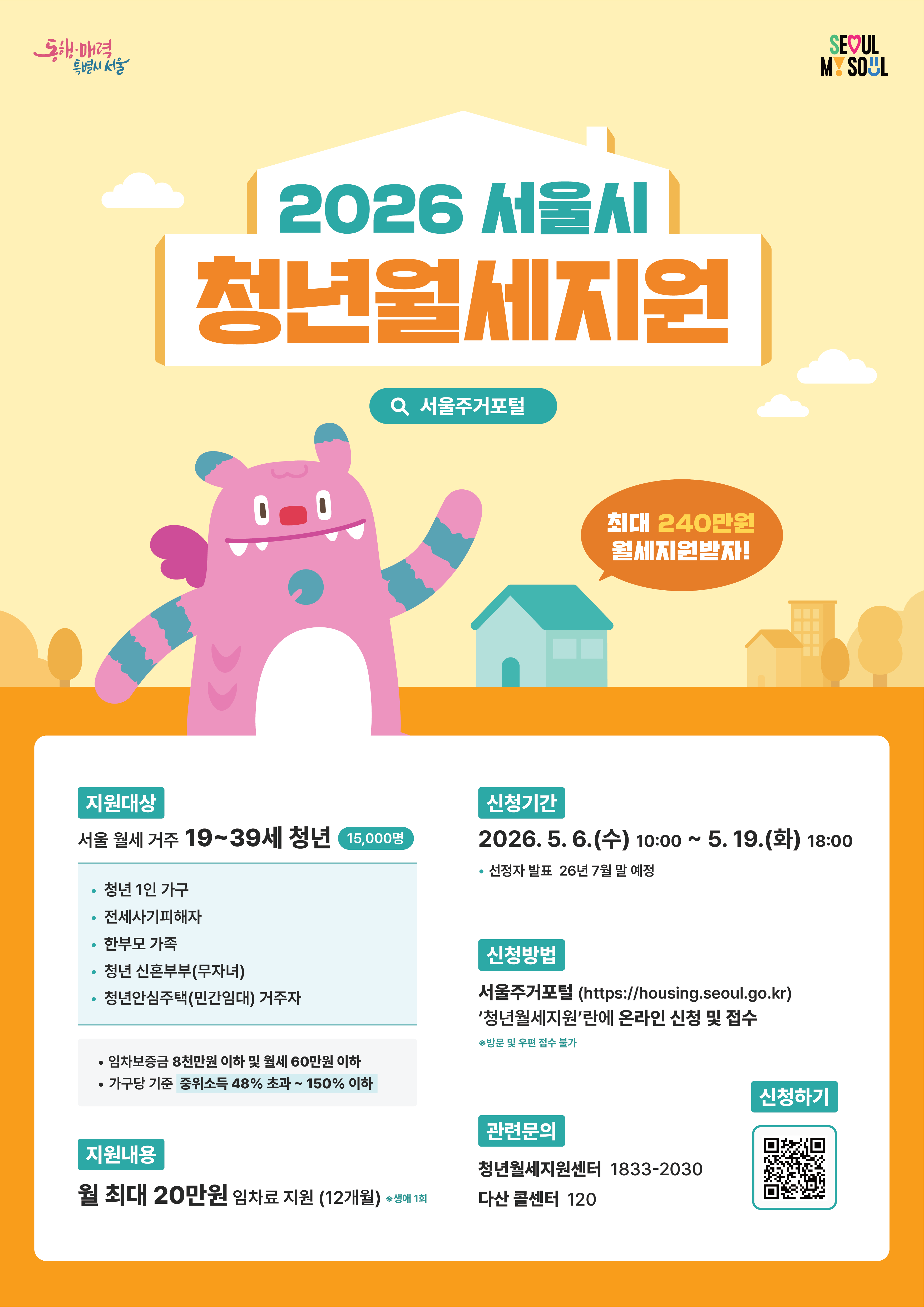 [서울시] 청년월세지원 모집