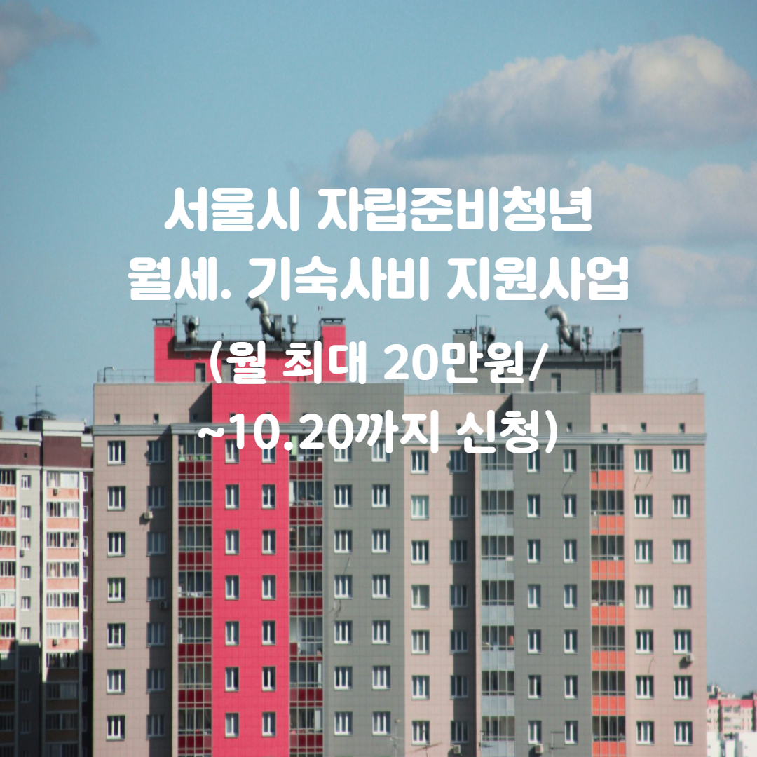 [서울특별시] 2025년 자립준비청년 월세·기숙사비 지원사업